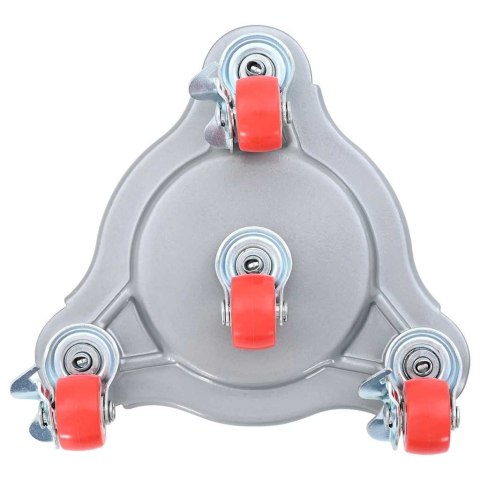 ROLKI MEBLOWE 4 SZT. Z PODNOŚNIKIEM 14,5X13,5X4CM STAL 400KG