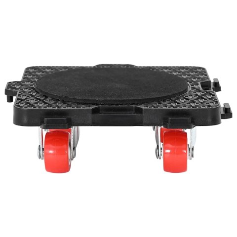 ROLKI MEBLOWE 4SZT. Z PODNOŚNIKIEM CZARNE 13,5X13,5X4,2CM 300KG