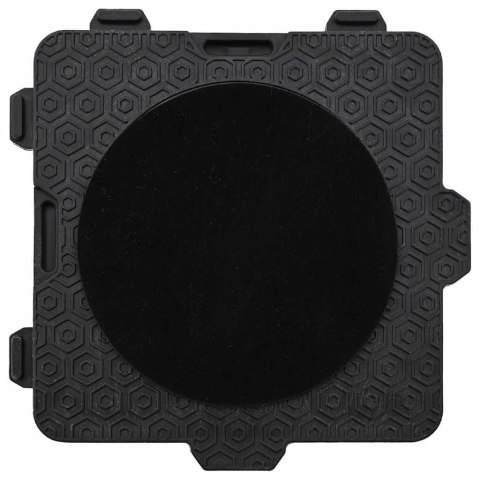 ROLKI MEBLOWE 4SZT. Z PODNOŚNIKIEM CZARNE 13,5X13,5X4,2CM 300KG