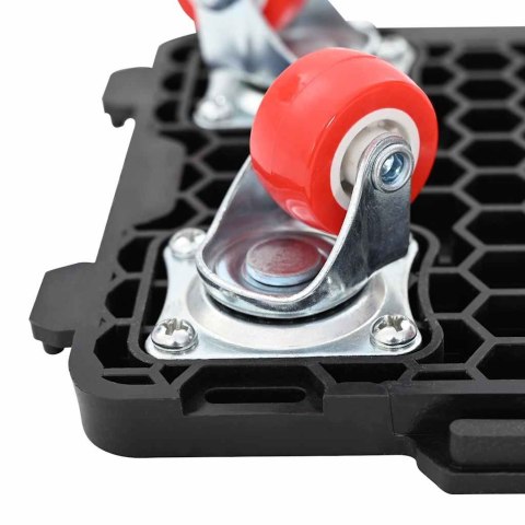 ROLKI MEBLOWE 4SZT. Z PODNOŚNIKIEM CZARNE 13,5X13,5X4,2CM 300KG