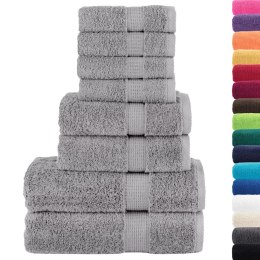 8-CZĘŚCIOWY ZESTAW RĘCZNIKÓW PREMIUM SOLUND SZARY 600 G/CM²