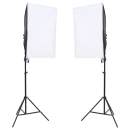 FOTOGRAFICZNY ZESTAW STUDYJNY Z OŚWIETLENIEM I TŁEM