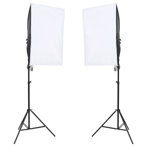 FOTOGRAFICZNY ZESTAW STUDYJNY Z OŚWIETLENIEM I TŁEM