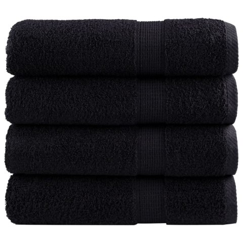 RĘCZNIKI PREMIUM SOLUND 4 SZT. CZARNE 70X140CM 600 G/CM²
