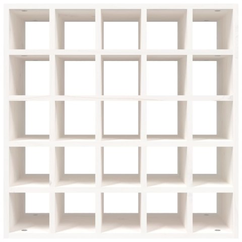 SZAFKA NA WINO BIAŁY 56X25X56CM LITE DREWNO SOSNOWE