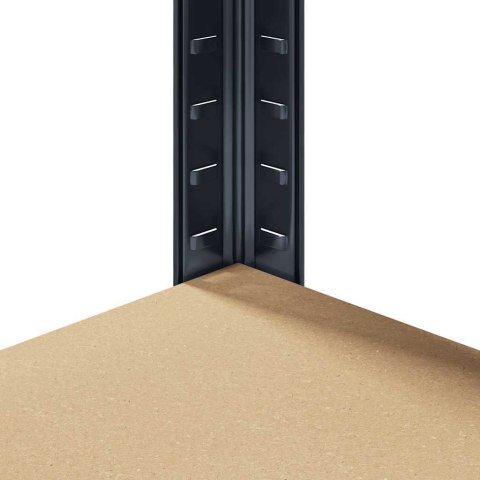 REGAŁ NAROŻNY Z 5 PÓŁKAMI ANTRACYTOWY