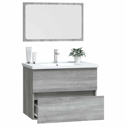 2-CZĘŚCIOWY ZESTAW MEBLI ŁAZIENKOWYCH SZARY DĄB SONOMA