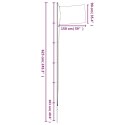 FLAGA TURCJI Z MASZTEM 6,23M ALUMINIUM