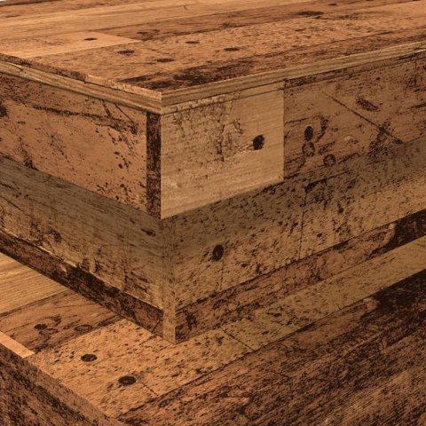 STOLIK KAWOWY Z OŚWIETLENIEM LED STARE DREWNO 90X50X40CM