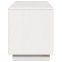 SZAFKA POD TELEWIZOR BIAŁA 156X37X45CM LITE DREWNO SOSNOWE