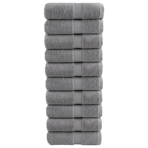 RĘCZNICZKI PREMIUM SOLUND 10 SZT. SZARE 30X30CM 600 G/CM²