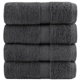 VidaXL Ręczniczki premium SOLUND, 4 szt., antracytowe, 30x30 cm