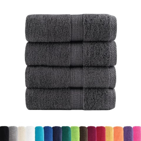 VidaXL Ręczniczki premium SOLUND, 4 szt., antracytowe, 30x30 cm