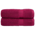 RĘCZNIKI PREMIUM SOLUND 2 SZT. BORDOWE 70X140CM 600 G/CM²