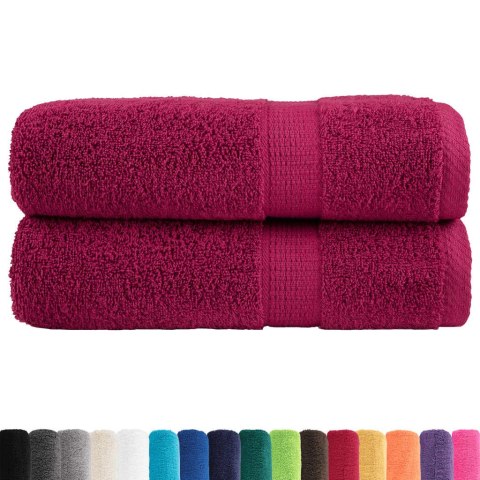 RĘCZNIKI PREMIUM SOLUND 2 SZT. BORDOWE 70X140CM 600 G/CM²