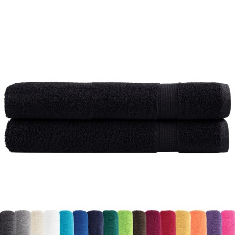 RĘCZNIKI PREMIUM SOLUND 2 SZT. CZARNE 100X200CM 600 G/CM²