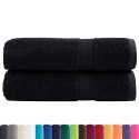 RĘCZNIKI PREMIUM SOLUND 2 SZT. CZARNE 70X140CM 600 G/CM²