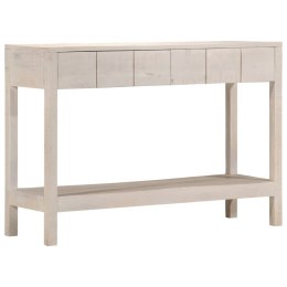 STOLIK KONSOLOWY BIAŁY 110X35X75CM LITE DREWNO MANGO