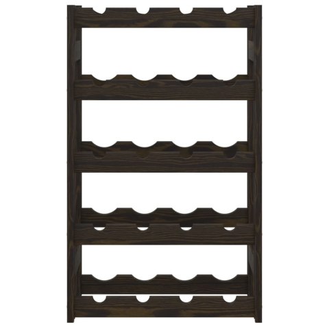 STOJAK NA 20 BUTELEK WINA CZARNY LITE DREWNO SOSNOWE