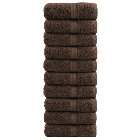 RĘCZNICZKI PREMIUM SOLUND 10 SZT. BRĄZOWE 30X30CM 600 G/CM²