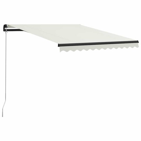 RĘCZNIE ZWIJANA MARKIZA Z LED 300X 250CM KREMOWA