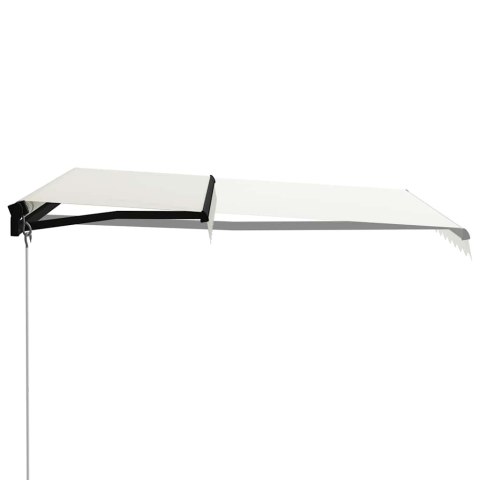 RĘCZNIE ZWIJANA MARKIZA Z LED 300X 250CM KREMOWA