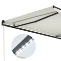 RĘCZNIE ZWIJANA MARKIZA Z LED 300X 250CM KREMOWA