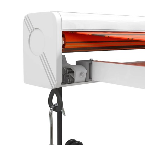 ZWIJANA MARKIZA POMARAŃCZ I BRĄZ 3,5X2,5M TKANINA I ALUMINIUM