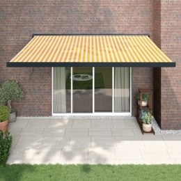 ZWIJANA MARKIZA ŻÓŁTO-BIAŁA 4,5X3M TKANINA I ALUMINIUM