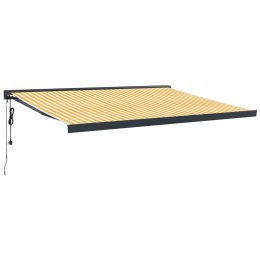 ZWIJANA MARKIZA ŻÓŁTO-BIAŁA 4,5X3M TKANINA I ALUMINIUM