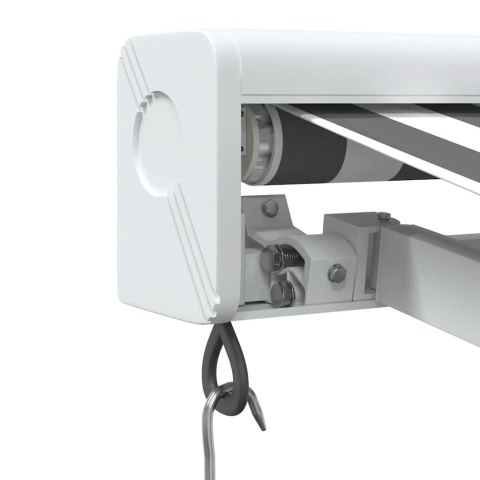 ZWIJANA MARKIZA ANTRACYTOWO-BIAŁA 3X2,5M TKANINA I ALUMINIUM