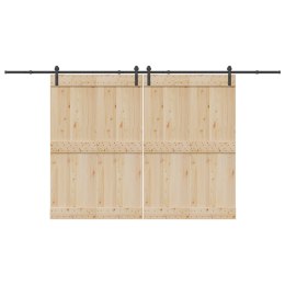 SYSTEM DO MONTAŻU DRZWI PRZESUWNYCH 400CM STAL CZARNY