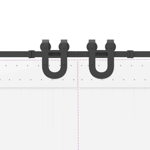 SYSTEM DO MONTAŻU DRZWI PRZESUWNYCH 400CM STAL CZARNY