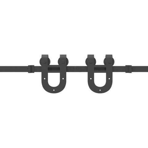 SYSTEM DO MONTAŻU DRZWI PRZESUWNYCH 400CM STAL CZARNY