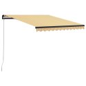 RĘCZNIE ZWIJANA MARKIZA Z LED 300X 250CM ŻÓŁTO-BIAŁA