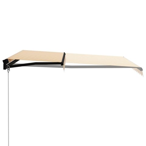 RĘCZNIE ZWIJANA MARKIZA Z LED 300X 250CM ŻÓŁTO-BIAŁA