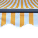 RĘCZNIE ZWIJANA MARKIZA Z LED 300X 250CM ŻÓŁTO-BIAŁA