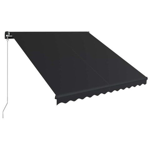 RĘCZNIE ZWIJANA MARKIZA Z LED 350X 250CM ANTRACYTOWA