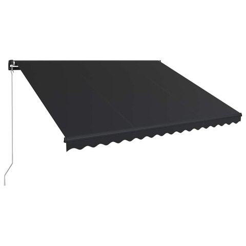RĘCZNIE ZWIJANA MARKIZA Z LED 450X 300CM ANTRACYTOWA