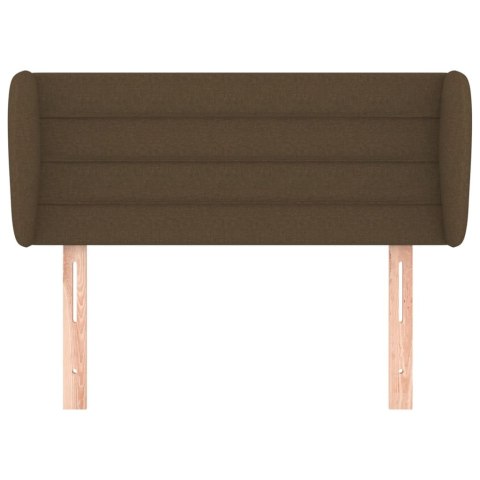 VidaXL Zagłówek uszak, ciemnobrązowy, 103x23x78/88 cm, tkanina