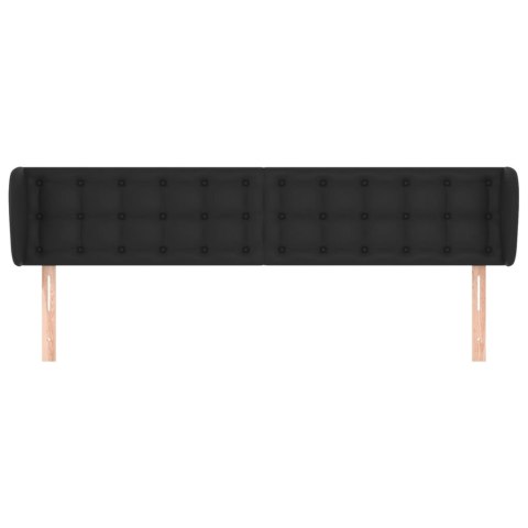 ZAGŁÓWEK USZAK CZARNY 163X23X78/88CM SZTUCZNA SKÓRA