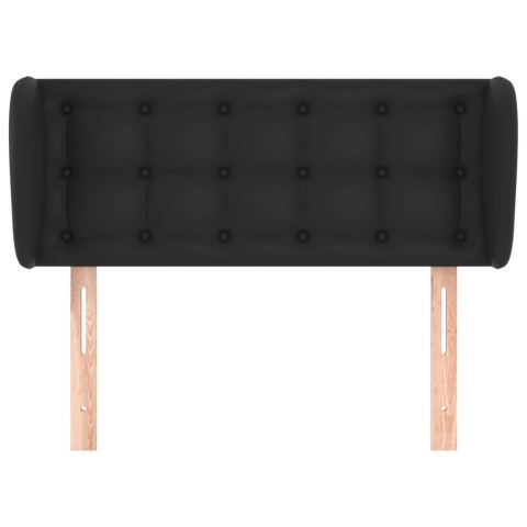 ZAGŁÓWEK USZAK CZARNY 83X23X78/88CM SZTUCZNA SKÓRA