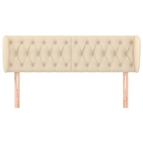 ZAGŁÓWEK USZAK KREMOWY 147X23X78/88CM TKANINA