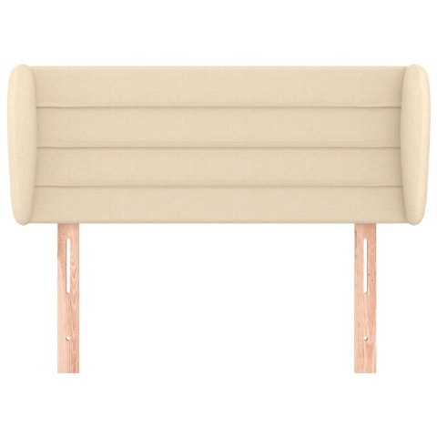 VidaXL Zagłówek uszak, kremowy, 83x23x78/88 cm, tkanina