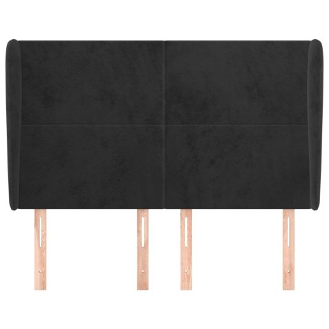 ZAGŁÓWEK USZAK CZARNY 147X23X118/128CM AKSAMIT