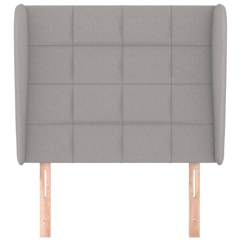 ZAGŁÓWEK USZAK JASNOSZARY 103X23X118/128CM TKANINA