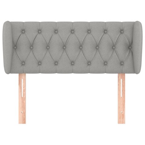 ZAGŁÓWEK USZAK JASNOSZARY 93X23X78/88CM TKANINA