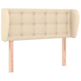 ZAGŁÓWEK USZAK KREMOWY 103X23X78/88CM TKANINA