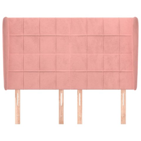 ZAGŁÓWEK USZAK RÓŻOWY 147X23X118/128CM AKSAMIT