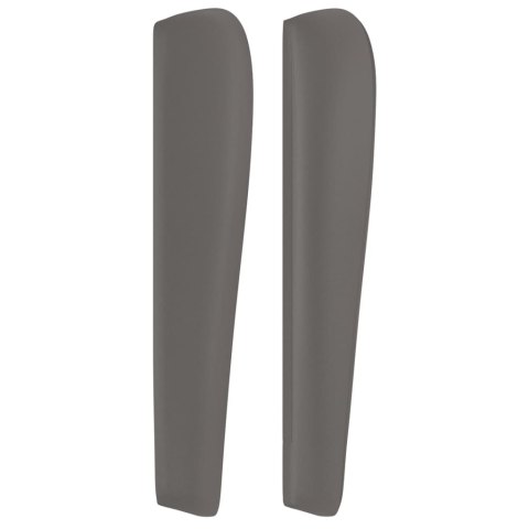 ZAGŁÓWEK USZAK SZARY 93X23X118/128CM SZTUCZNA SKÓRA